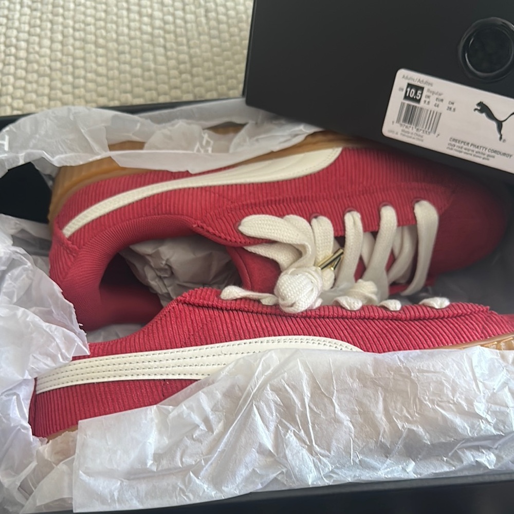 Puma Red and White Athletic Shoes